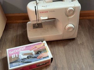 Singer Prelude Sewing Machine & Bedazzler Rhinestone Setter Lot