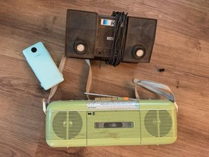 Sharp QT-50 Radio Cassette Recorder & Atari Super Pong Electronics Lot