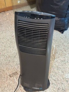 Lasko Air Compact Tower Fan Black w Timer Oscillation Untested
