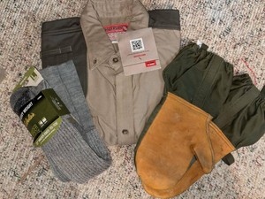 Workwear Clothing Lot Riverside FR Shirt Cabelas Socks Pants Mittens