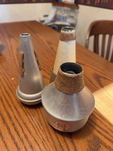Vintage Trumpet Cornet Mutes Aluminum Fiber Practice Straight Lot