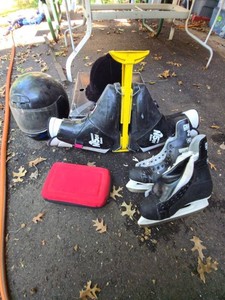 Lot of Assorted Ice Skates Helmet Honda N501 Winter Sports Gear