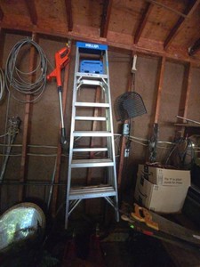 Keller Aluminum Folding Step Ladder Blue Top Tray Approx 6 Ft