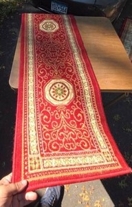 Visions Woven Rugs Matching Area Rug & Runner Red Medallion Turkey