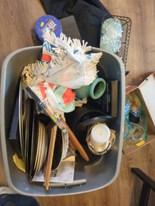 Mixed Lot of Household Decor, Craft Supplies, and Personal Care Items