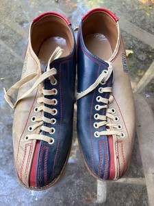 Vintage Personalized Bowling Shoes Bob Wolf  Two Tone Lace Up Pair