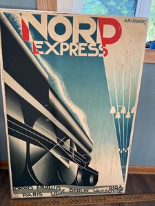 A.M. Cassandre Nord Express Framed Art Deco Travel Poster Print