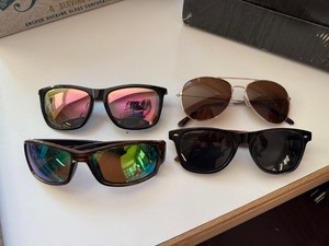 Woodies & Assorted Fashion Sunglasses Mixed Lot Mirrored Aviator
