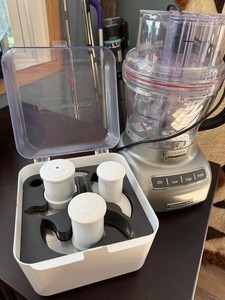 KitchenAid Food Processor with Accessory Case Blades Discs Silver