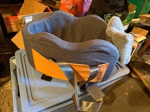 Unbranded Pet Car Booster Seat Gray Plush Travel Carrier Bed