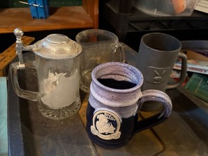 Lot of Assorted Beer Steins & Mugs Pewter Lid Playboy Ren Fest