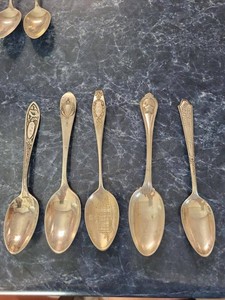 Sterling Silver Souvenir Spoons Mixed Makers Estate Collection