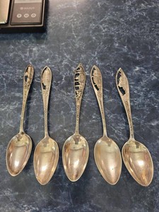 Sterling Silver Souvenir Spoon Collection Washington Boston San Diego