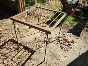 Custom Fabricated Industrial Rebar and Angle Iron Utility Stand