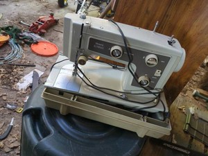 Vintage Sears Kenmore Sewing Machine with Hard Carrying Case