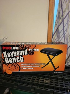 ProLine PL1100 Keyboard Bench Adjustable X-Brace Piano Stool