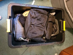 Mens Mixed Clothing Lot Shirts Pants Shorts Hats Bag Assorted Sizes