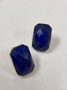 Jay King Lapis Lazuli Sterling Silver Stud Earrings Pair w Box Pouch