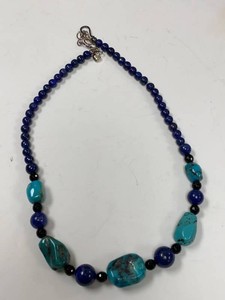 Jay King Mine Finds Turquoise Lapis Bead Necklace w HSN Box