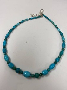 Jay King Turquoise Beaded Necklace 925 Sterling Silver Clasp