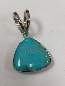 925 Sterling Silver Turquoise Cabochon Pendant Enhancer Bail