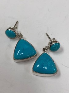 Jay King Mine Finds Sterling Silver Turquoise Drop Earrings 925