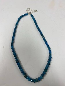 Jay King Mine Finds Blue Faceted Stone Bead Necklace Sterling