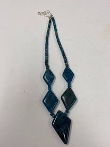 Jay King Blue Stone Beaded Statement Necklace w Box Pouch Card