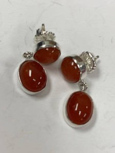 Jay King Carnelian Sterling Silver Dangle Earrings w HSN Box