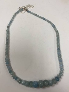 Jay King Mine Finds Aquamarine Beaded Necklace Sterling Silver