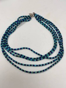 Jay King Mine Finds Multi Strand Turquoise Lapis Bead Necklace