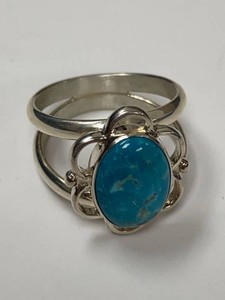 Jay King Mine Finds Turquoise Sterling Silver Ring Size 10 Boxed