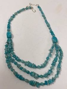 Jay King Amazonite 3-Strand Beaded Necklace Sterling Silver 925