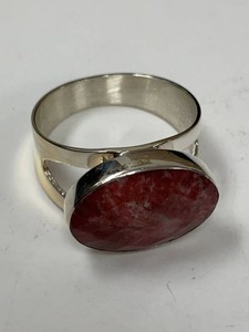 Jay King Mine Finds 925 Sterling Silver Red Stone Ring Approx Size 10