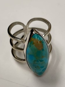 Jay King DTR 925 Sterling Silver Turquoise Multi Band Ring Approx 8.5