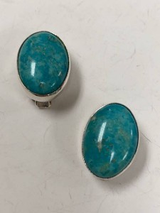 Jay King Mine Finds Turquoise Sterling Silver Clip Earrings w Box