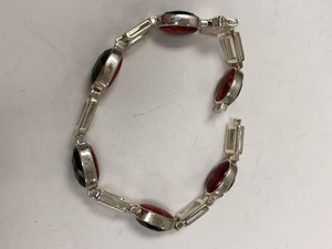 Jay King Mine Finds Multi Stone Sterling Bracelet w Box Needs Repair