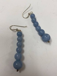 Jay King Mine Finds Blue Gemstone Bead Drop Earrings Sterling