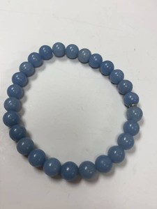 Jay King Mine Finds Angelite Bead Stretch Bracelet w Box & Pouch