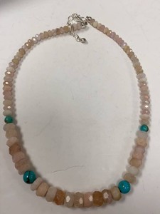 Jay King Mine Finds Pink Stone Turquoise Bead Necklace Sterling 925
