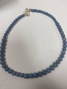 Jay King Mine Finds Angelite Graduated Bead Necklace Sterling
