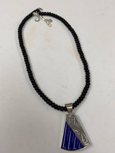 Jay King Mine Finds Lapis Lazuli Pendant Bead Necklace w Box