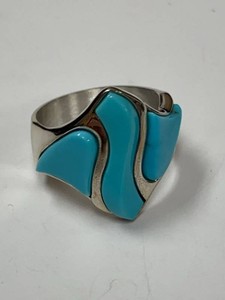 Jay King Mine Finds Turquoise Sterling Silver Ring Size 9 Boxed