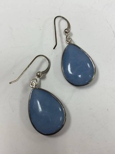 Jay King Mine Finds Blue Stone Teardrop Dangle Earrings Sterling