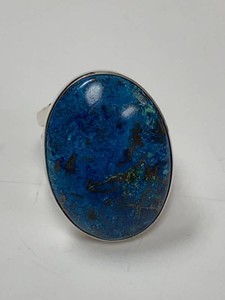 Jay King Mine Finds Sterling Silver Blue Stone Oval Ring Approx 10.5