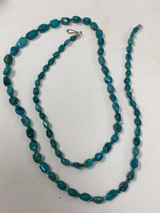 Jay King Mine Finds Turquoise Nugget Bead Necklace Sterling Clasp