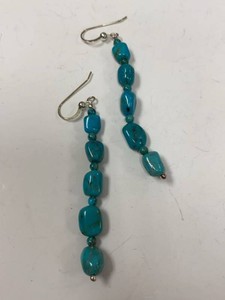 Jay King Mine Finds Turquoise Bead Dangle Earrings Sterling Silver