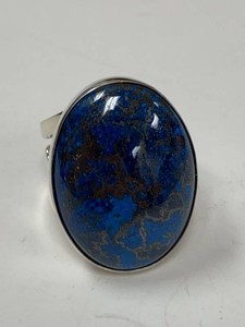 Jay King Sterling Silver Oval Azurite Ring Approx Size 10.5 w Box