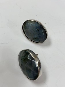 Jay King Mine Finds Oval Labradorite Stud Earrings w Box Pouch Card