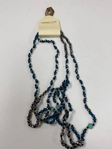 Coldwater Creek Blue Multi Strand Beaded Necklace w Box Tagged